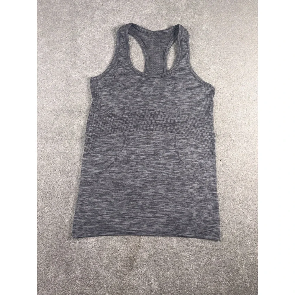 Lululemon Swiftly Tech Tank Top Womens 6 Gray Swift Stride Crush Distance Run